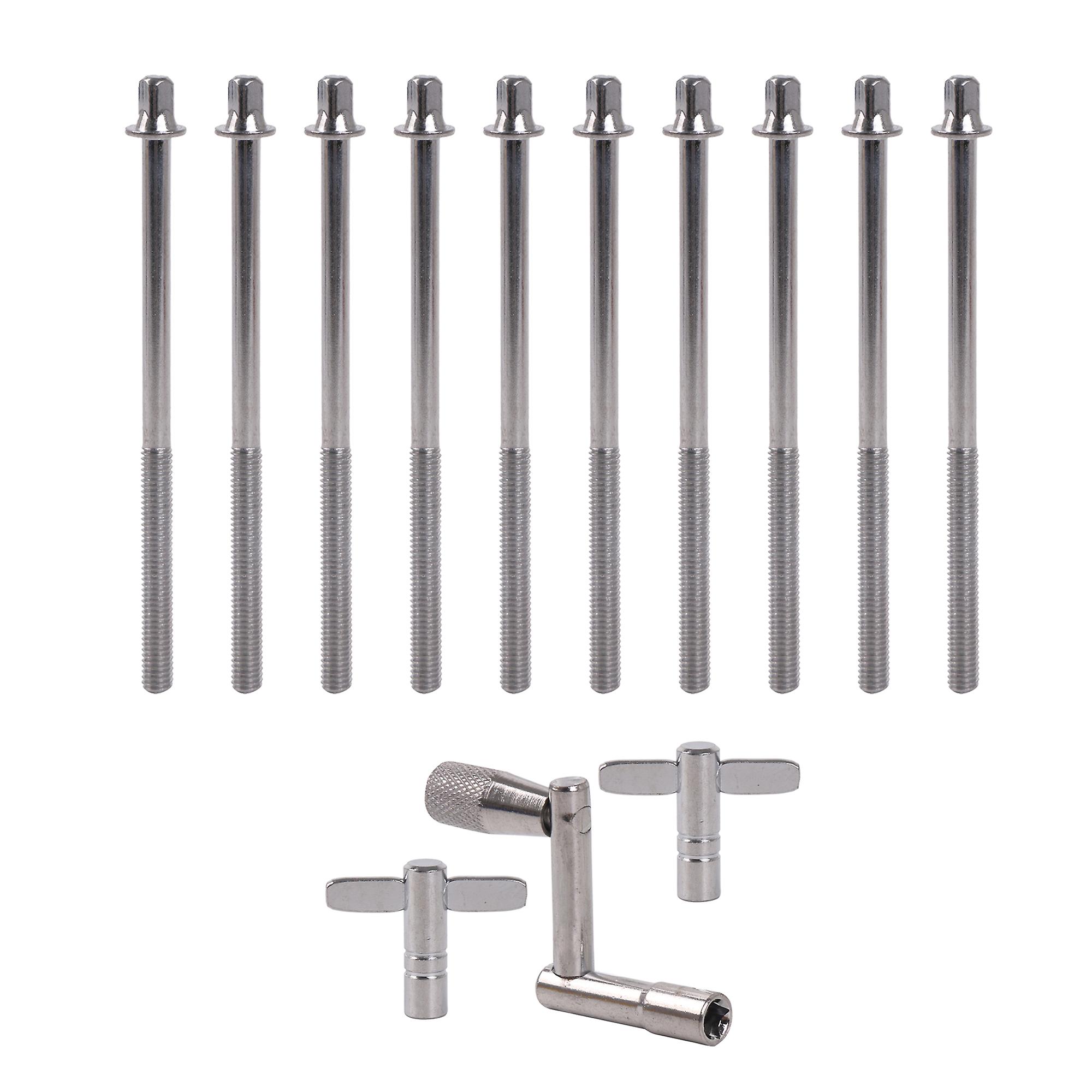 13 Pcs Metal Drum Screws M6 x 100mm w/ Key Wrench Tool T-shaped Z-shaped