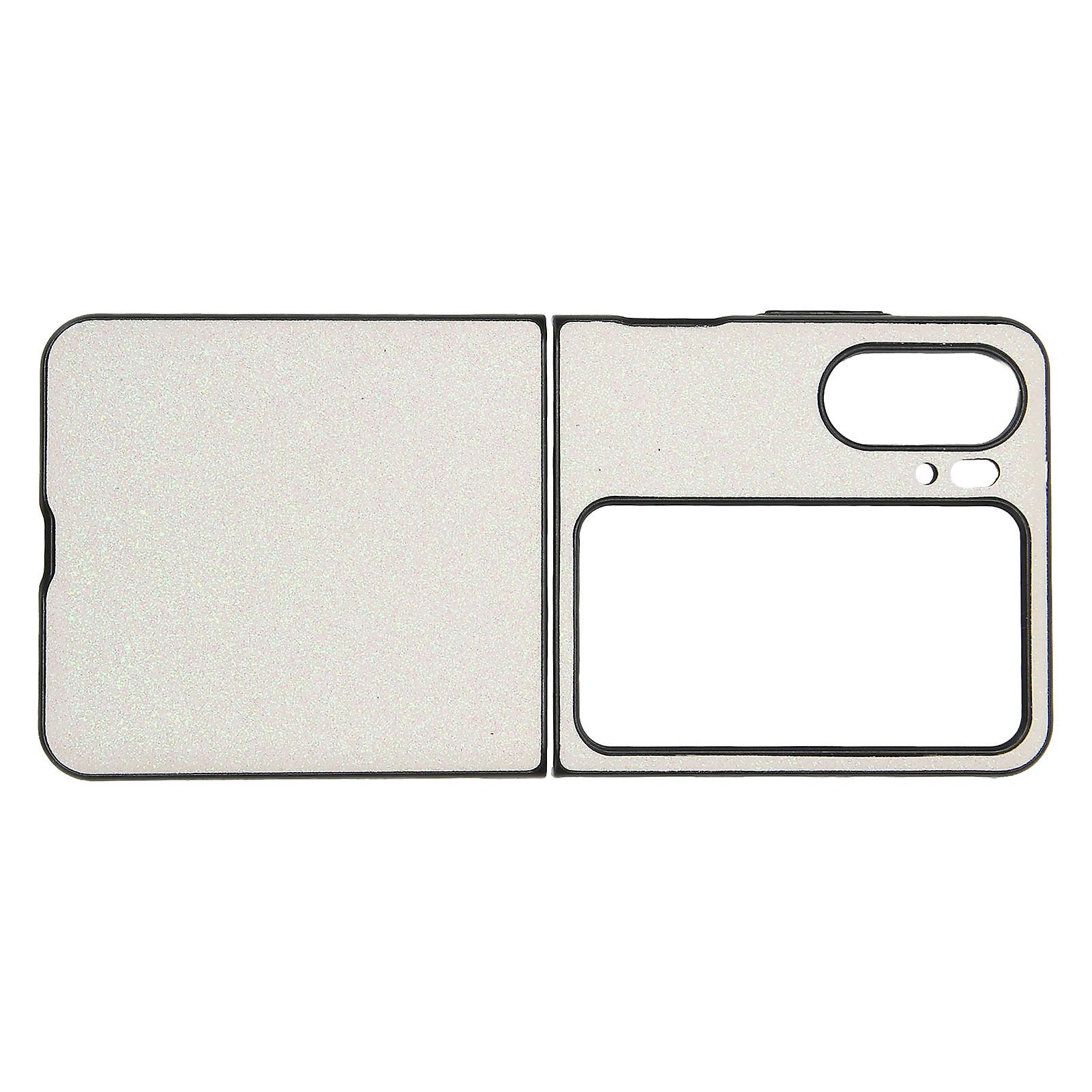 Foldable Phone Case ABS Protective Shiny Phone Cover Anti Drop Case for Find N2 Flip White