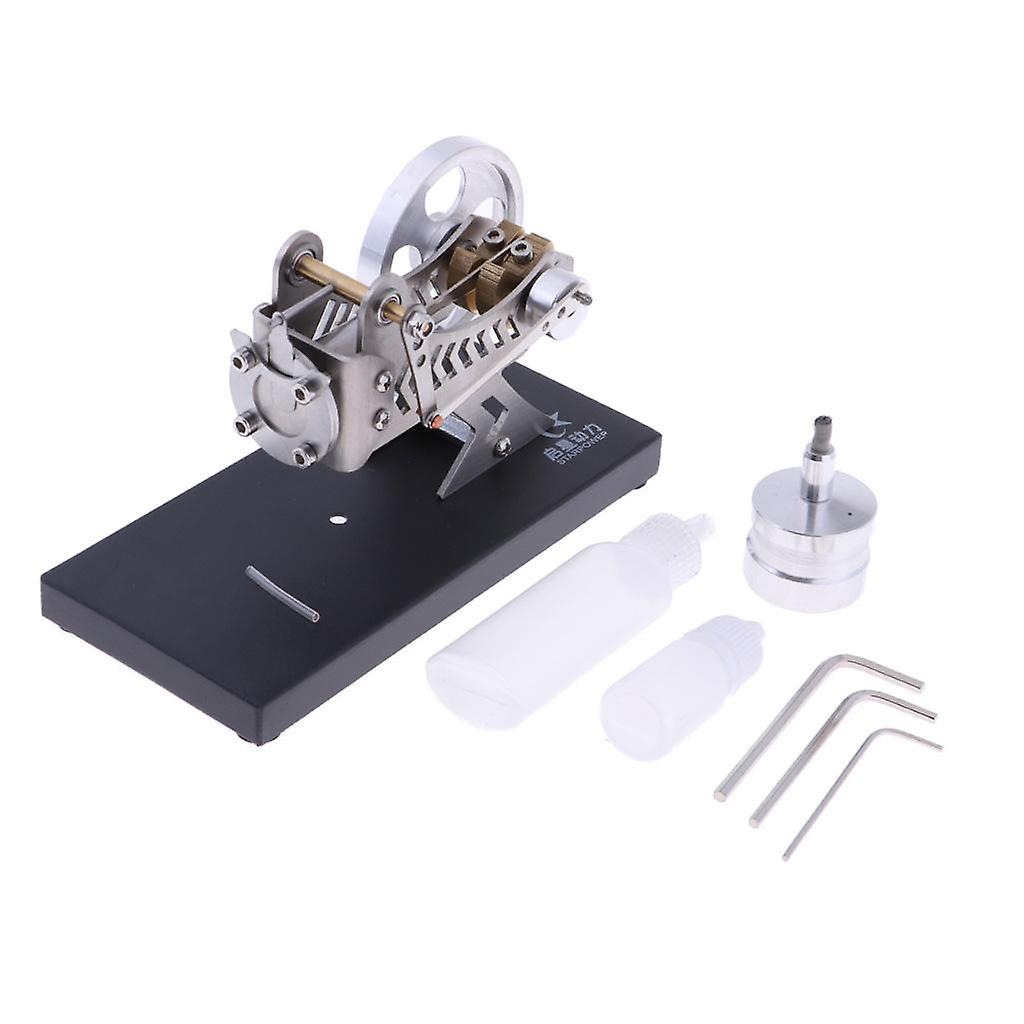 Metall Micro Vakuum Stirling Motor Motor Science Machine Modell Värme
