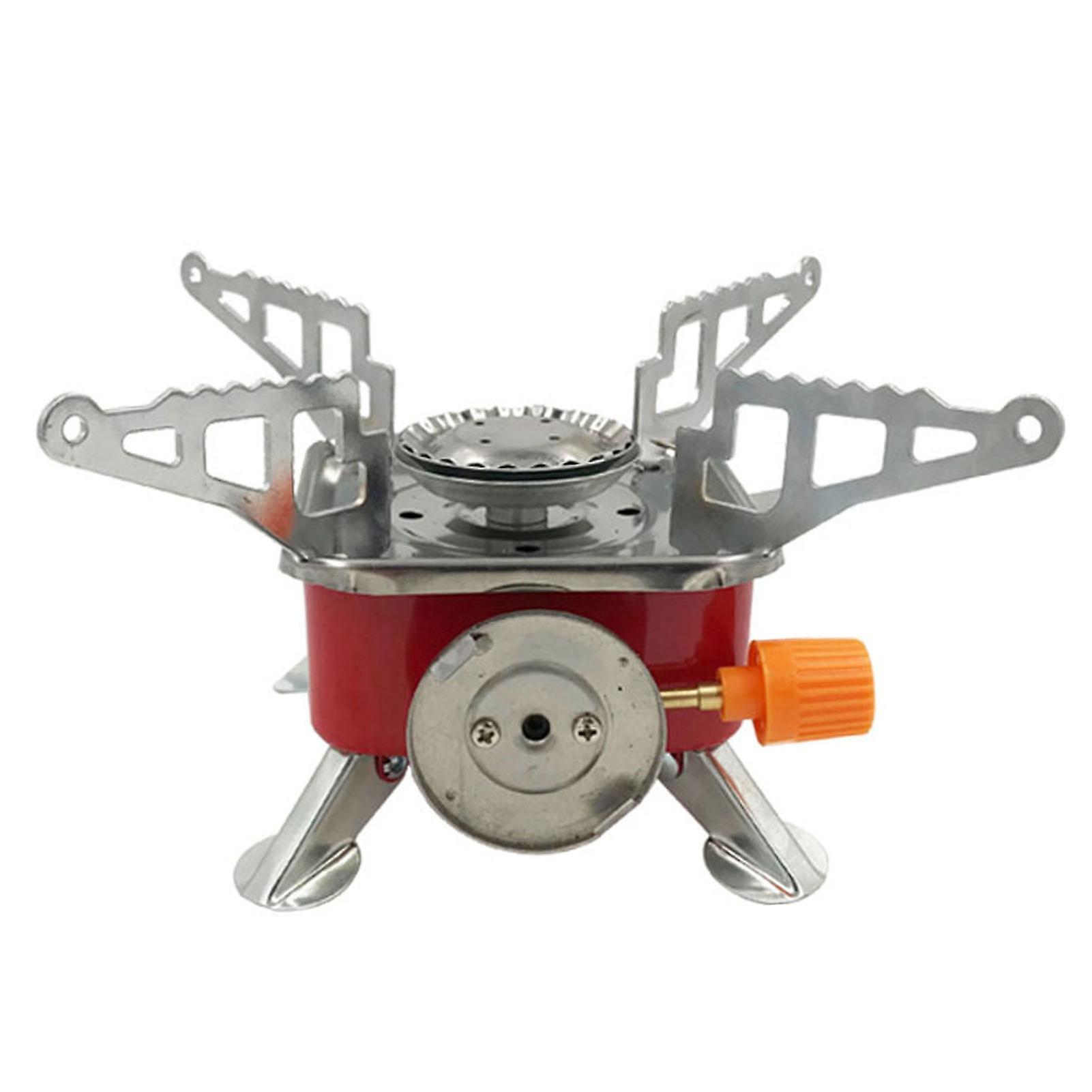 Compact Windproof Square Gas Stove for Camping and Picnics with High Heat Output