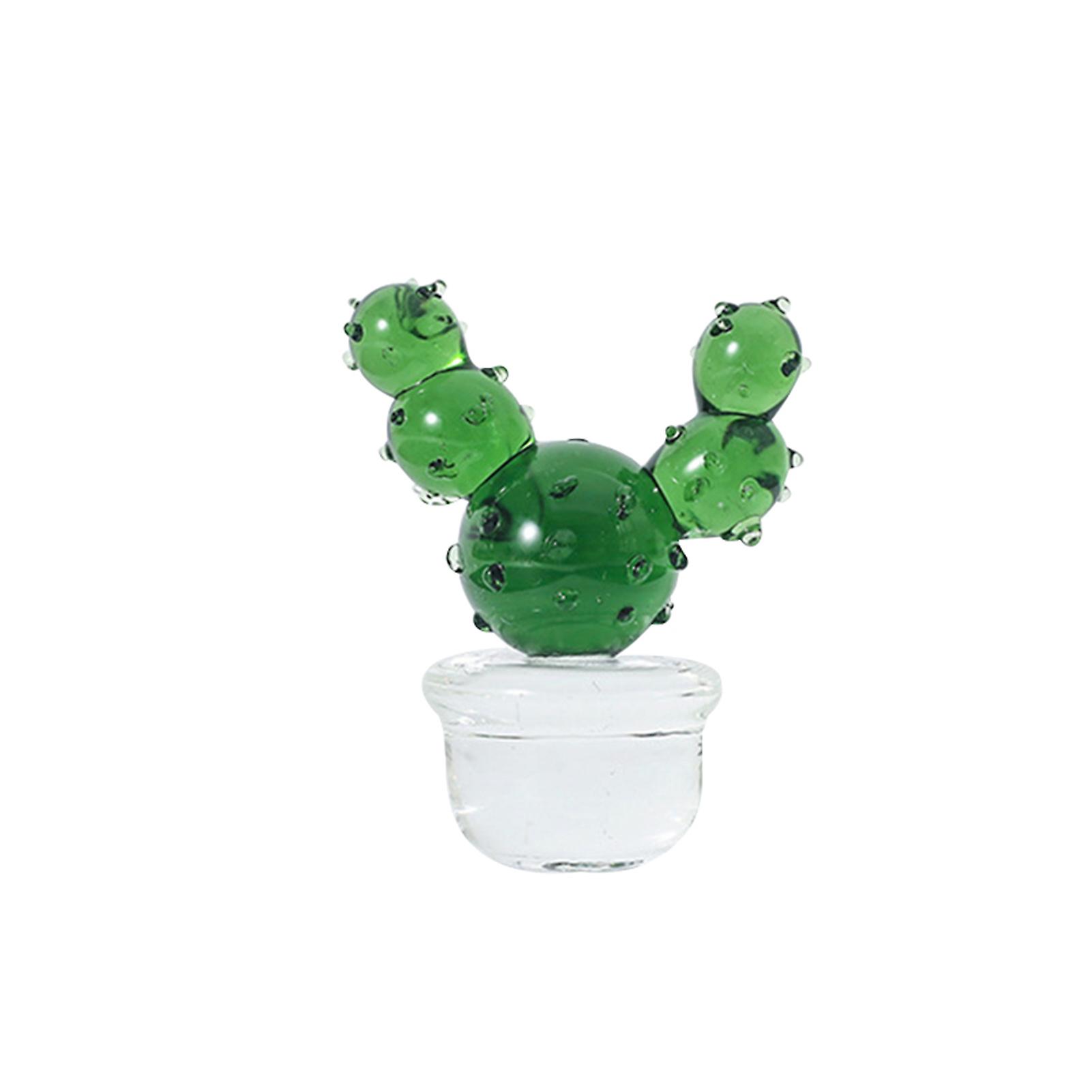 Glas Kaktus Dekor Sukkulente Ornament Kunst Kakteen Glas Figur Home Tisch  Dekor Kristall Pflanzen | Fruugo DE