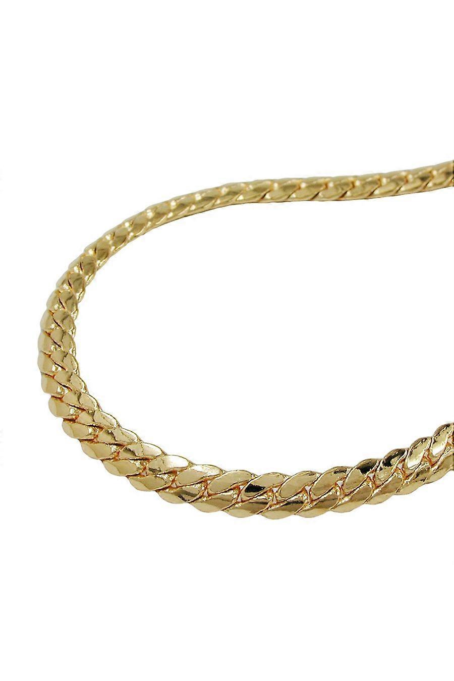 Necklace Flat Curb Chain 3mm Gold Plated - Gl214780-50