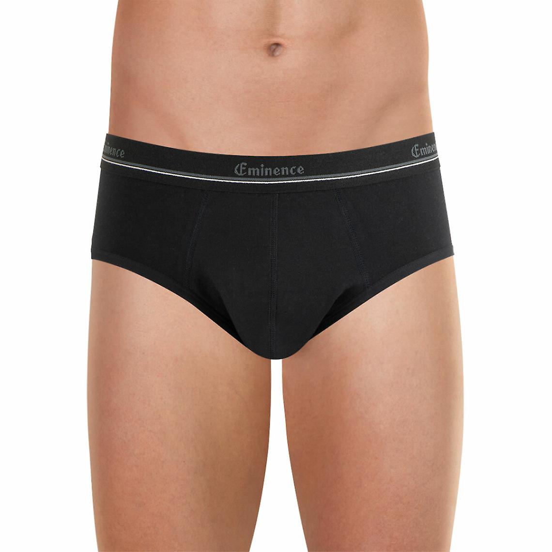 Serenity Black Cotton Men's Absorbent Briefs
