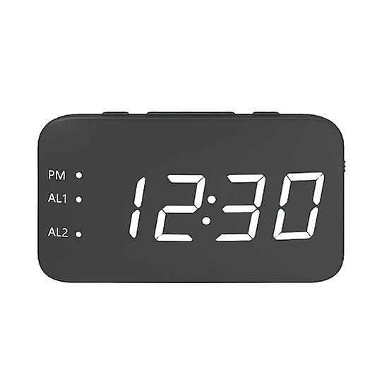 1.2inch LED Screen Digital Temperature Display Battery USB Ports Alarm Clock