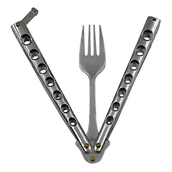 Butterfly Cutter Style Spoon BBQ Tool Spoon Fork Bottle Opener Folding Camping Hiking Grill Picnic Utensil