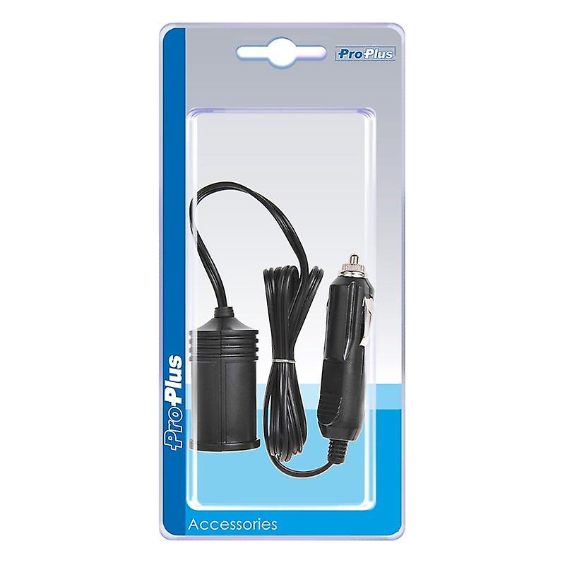 Extension cable 1M with 2-way USB charger type A 12V/24V in blister