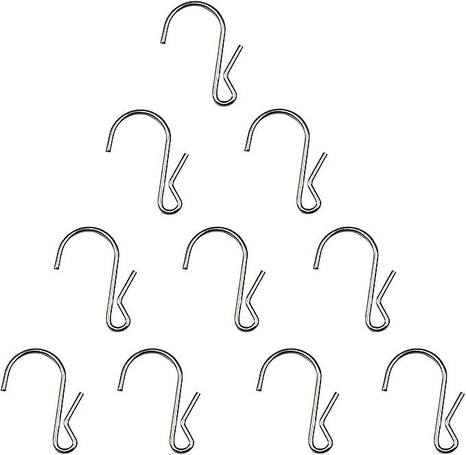 10-pack of polished metal clip hooks, holds 10 lbs