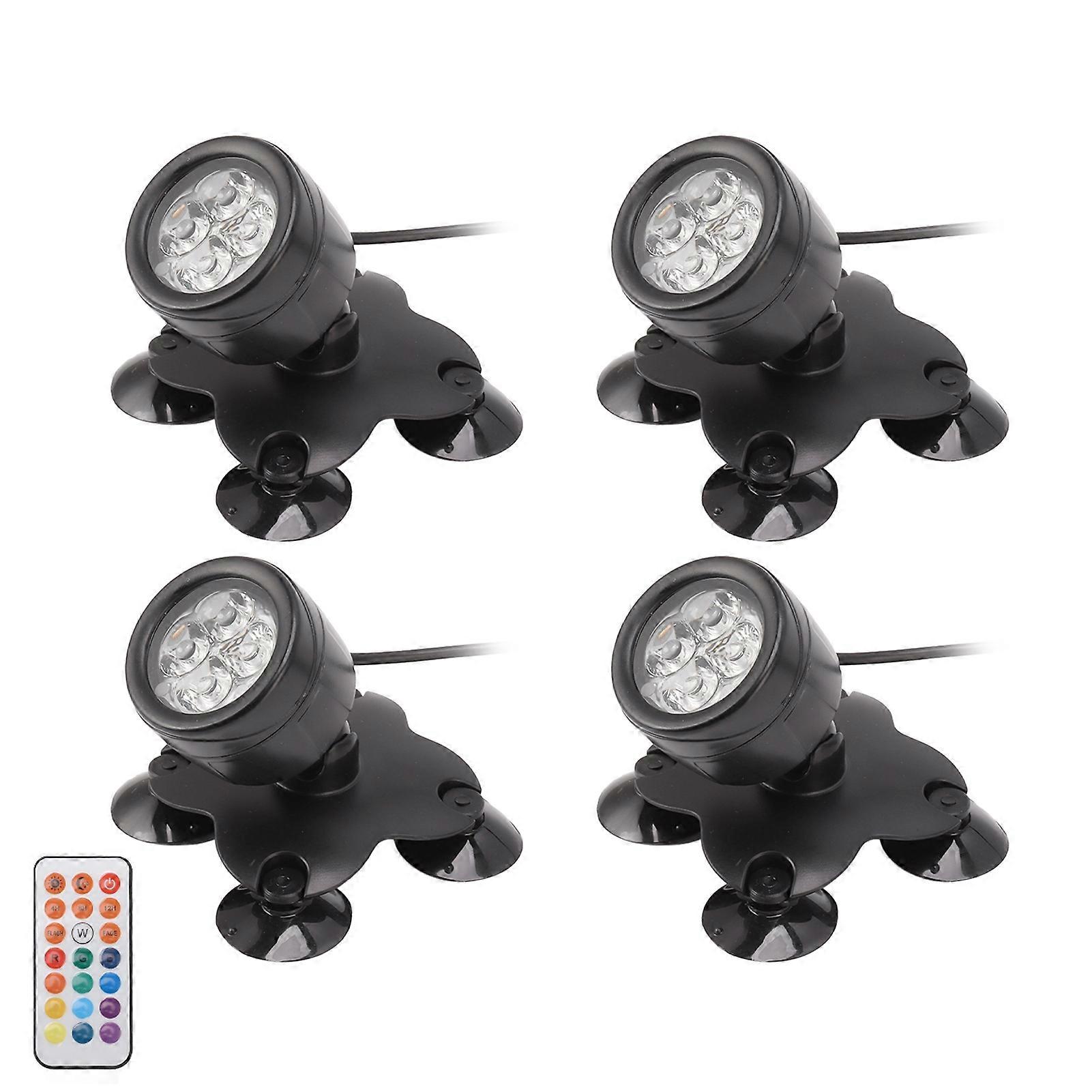 Underwater Pond Light Colorful IP68 Waterproof 360° Adjustable Base for Fountain Fish Pool Yard Garden