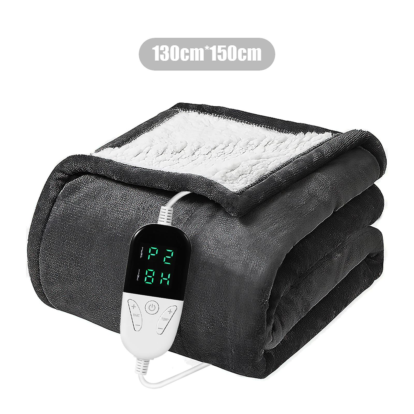 Electric Blanket Thickened Sided Fast Heating Flannel Blankets Temperature Adjustable Timer Control Winter Body Warmer