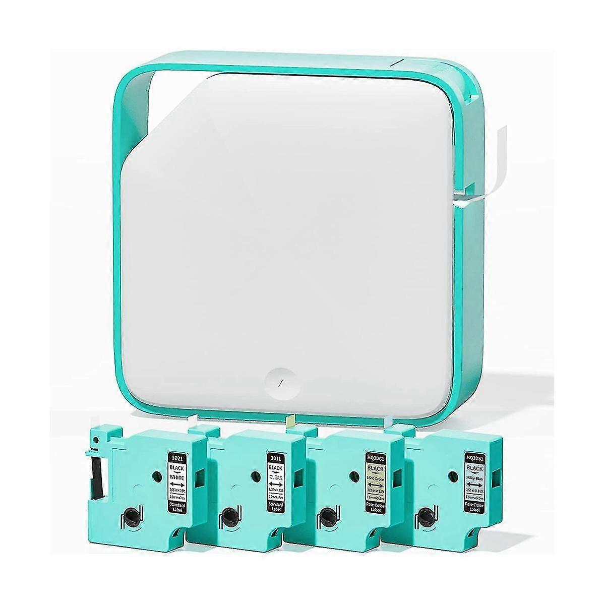 Label Makers, Bluetooth Label Maker D1600,Label Maker with 4 Colors Tape, Office School,Rechargeabl