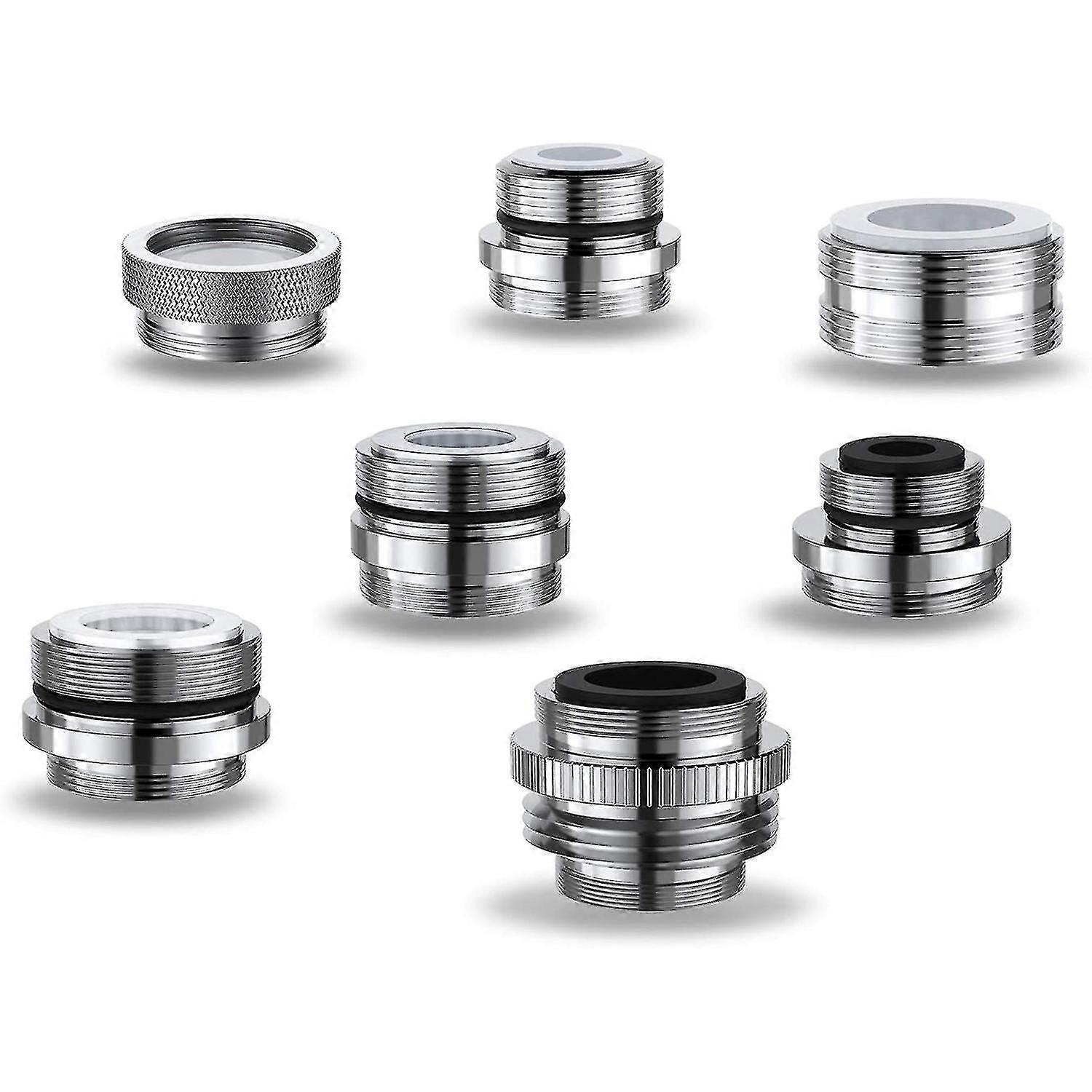 7Pcs Multiple Size Tap Hose Adapters Solid Brass Fit Removable Sink Aerators
