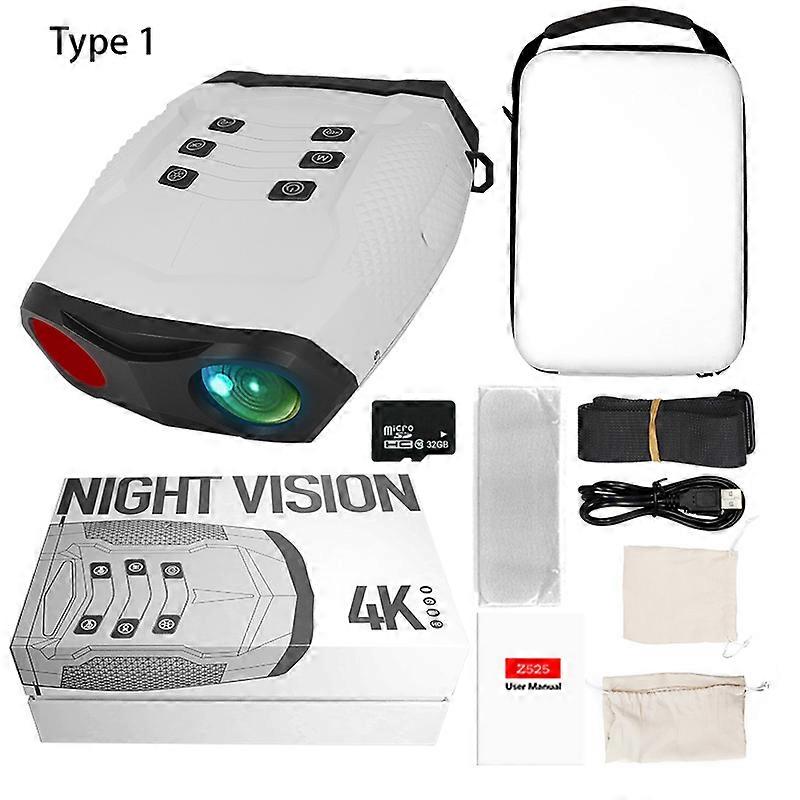 Redkid Jumelles infrarouges lunettes de vision nocturne 4k vidéo 48mp Photo 8x zoom numérique avec c