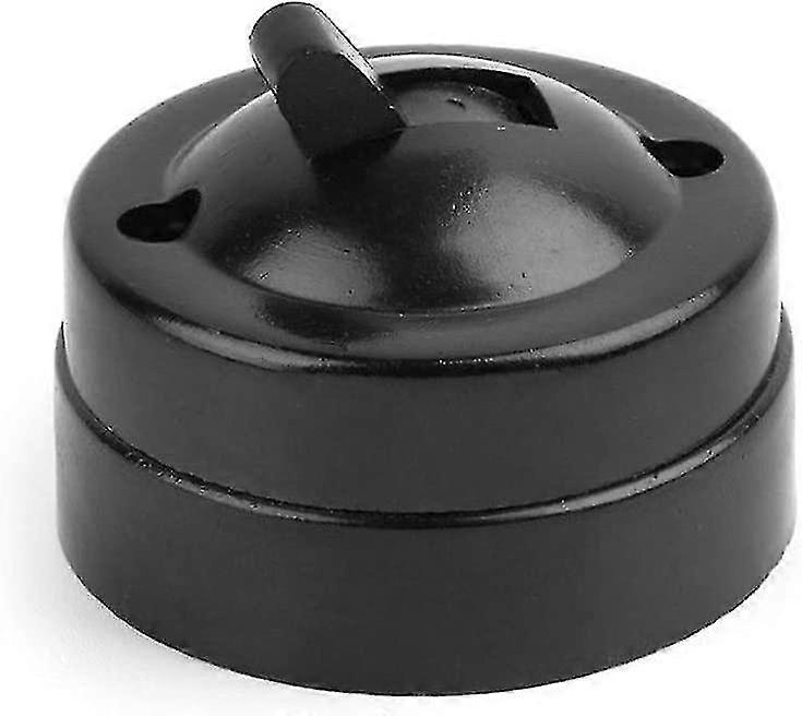 Single-control Switch, 1pc Retro Metal And Plastic Round Light Switch Surface Gift
