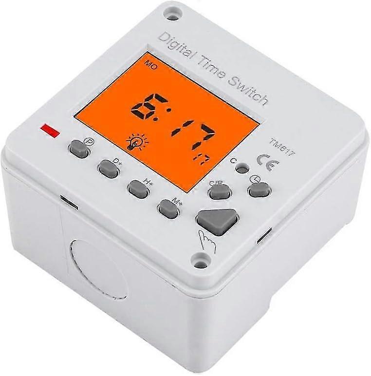 Electronic Timer Digital Timer Programmable Intelligent Control Switch Backlit Timer for Household A