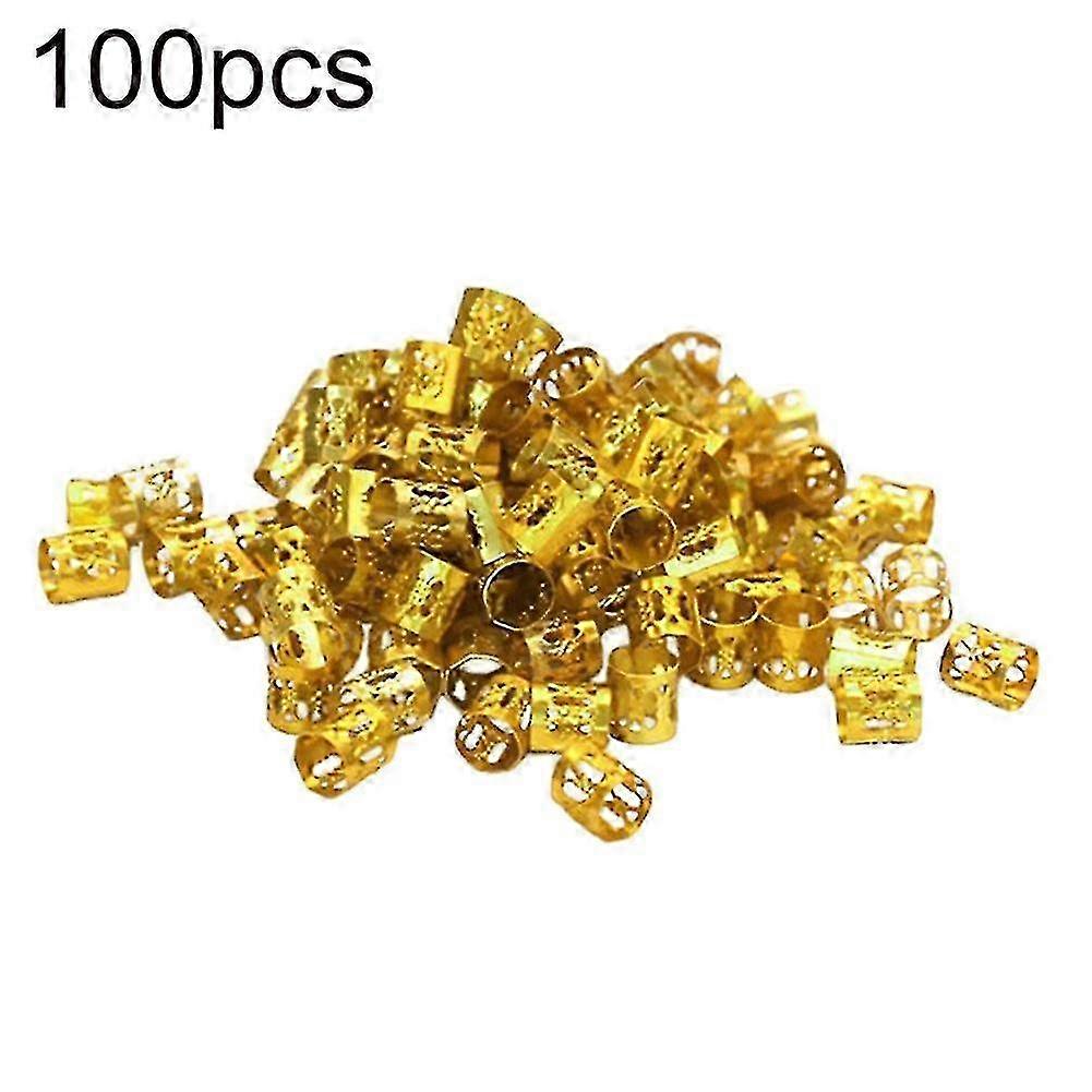 100Pcs Einstellbare Haar Braid Manschette Clips Dreadlock Perlen Rohr Ring Zubehör