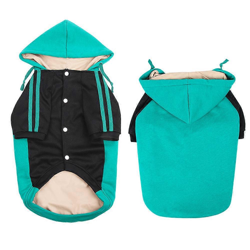 Pet Clothes Autumn Winter Dog Hooded Sweater Small And Medium-sized Dogs Striped Sweater