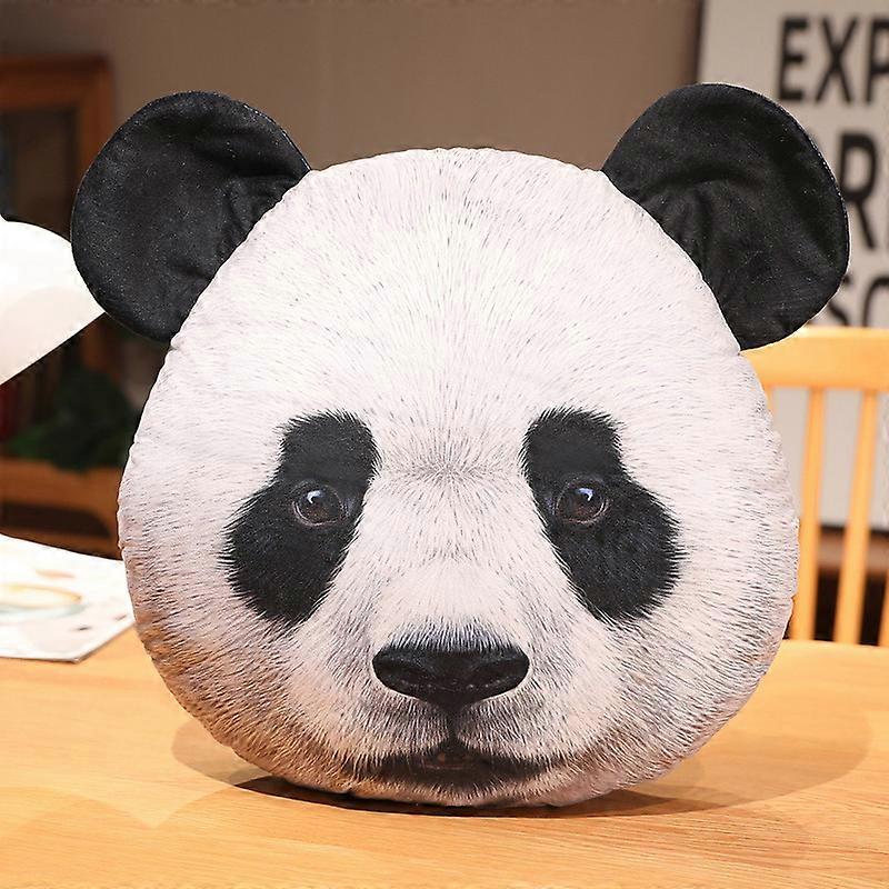 Fsw 40cm Simulated Printing Bear Leopard Pig Head Pillow Plush Toy Shell With Zipper Wild Animal Throw Pillow For Sofa Chair Cushion