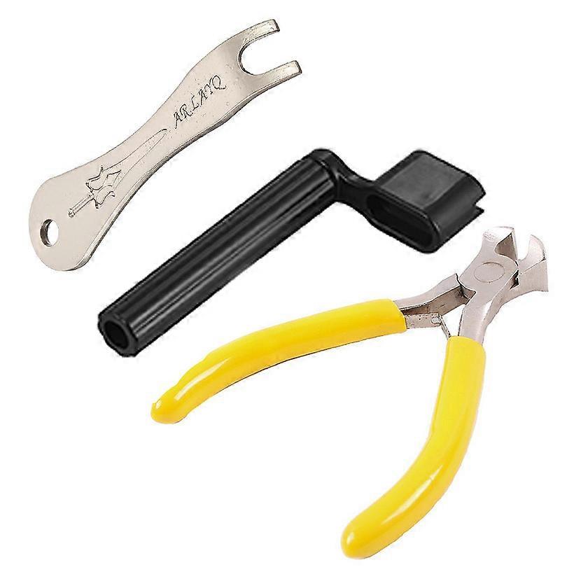 3Pcs Guitar Repair Maintenance Tool Guitar String Winder, Guitar Bridge Pins Puller Peg Remover, Gu