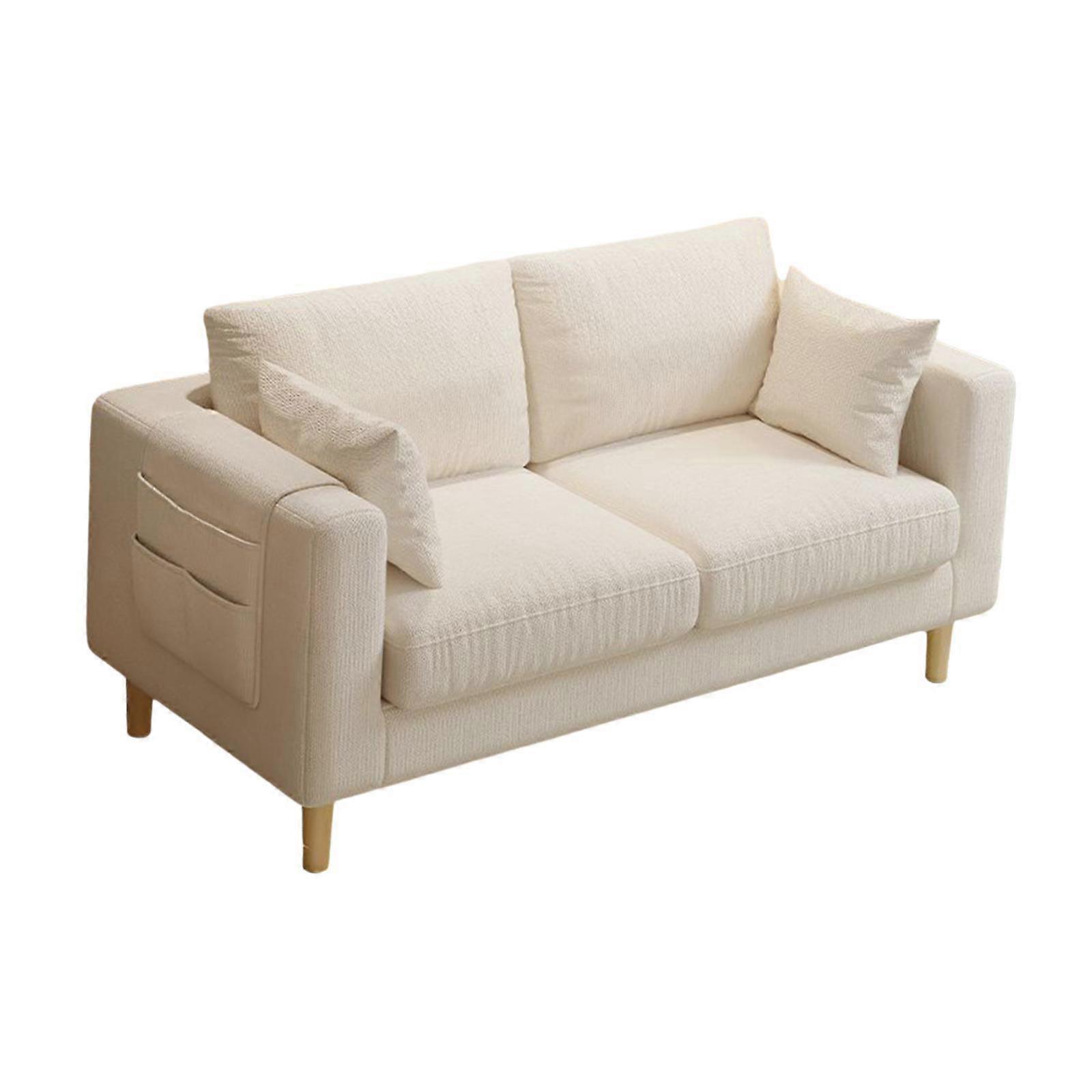 Loveseat Space Saving Indoor Sofa Practical Modern Sofa for Apartment Lounge Beige