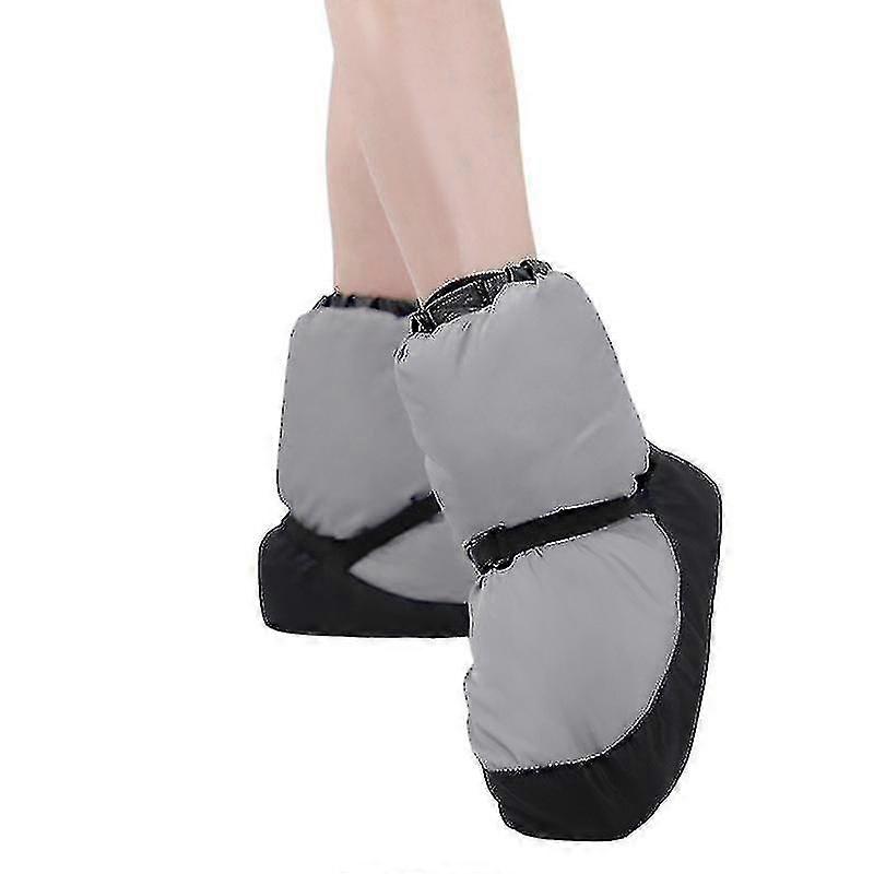 Warm Ballet Dance Shoes - Stivali da ginnastica corti imbottiti da donna, scarpe in cotone