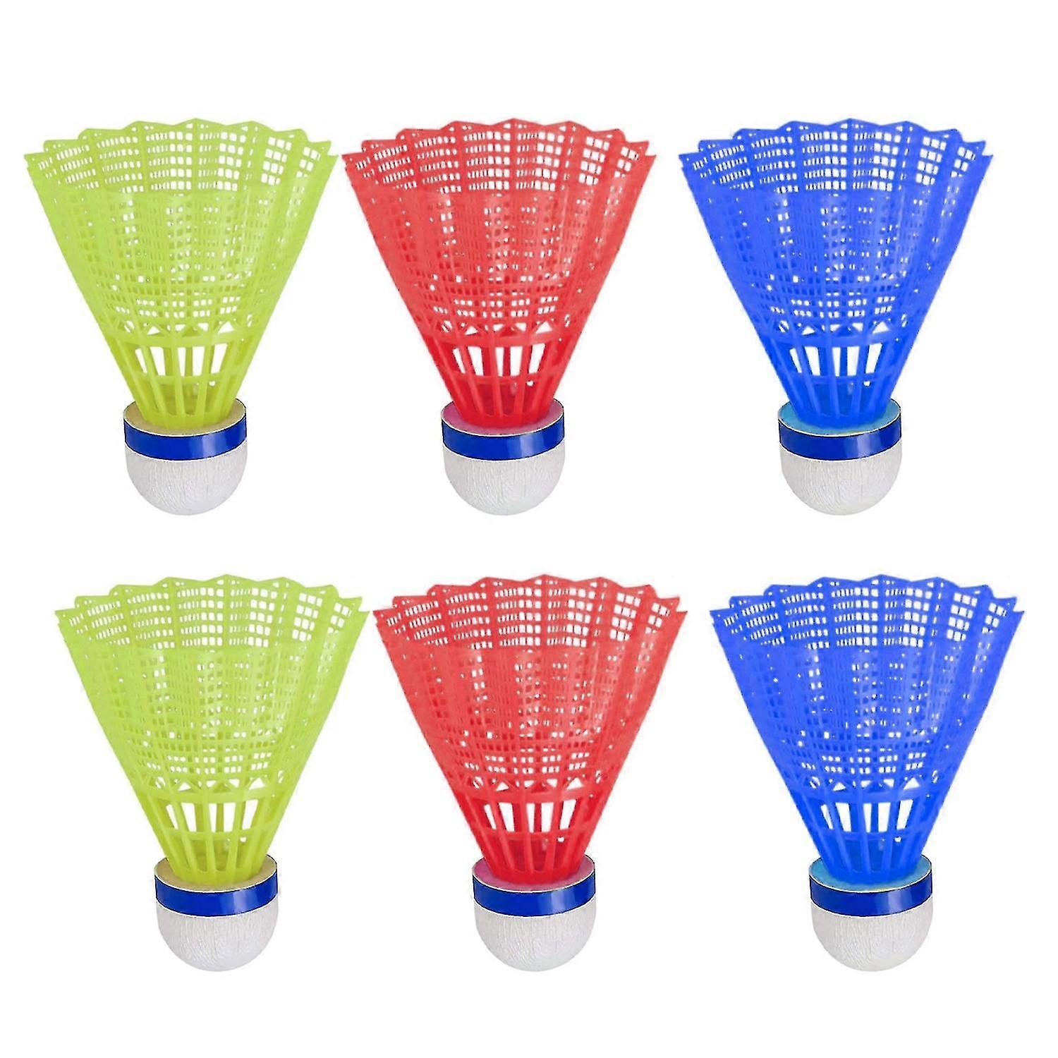 6pcs/set Luminous Badminton Balls Led Foamed Plastic Sport Badminton Colorful Light-up Shuttlecocks