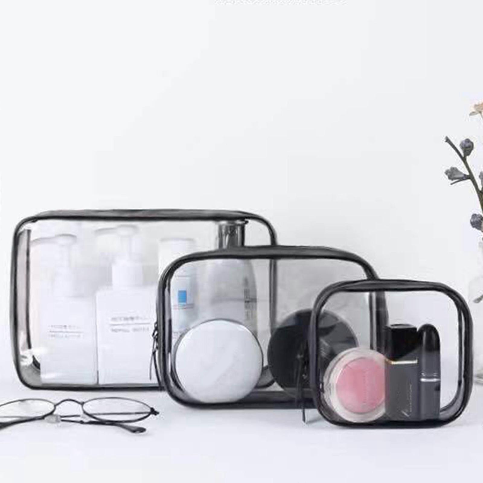 Plastic Storage Bag with Chain Transparent Washable Durable Convenience Water-Proof Suit for Makeup