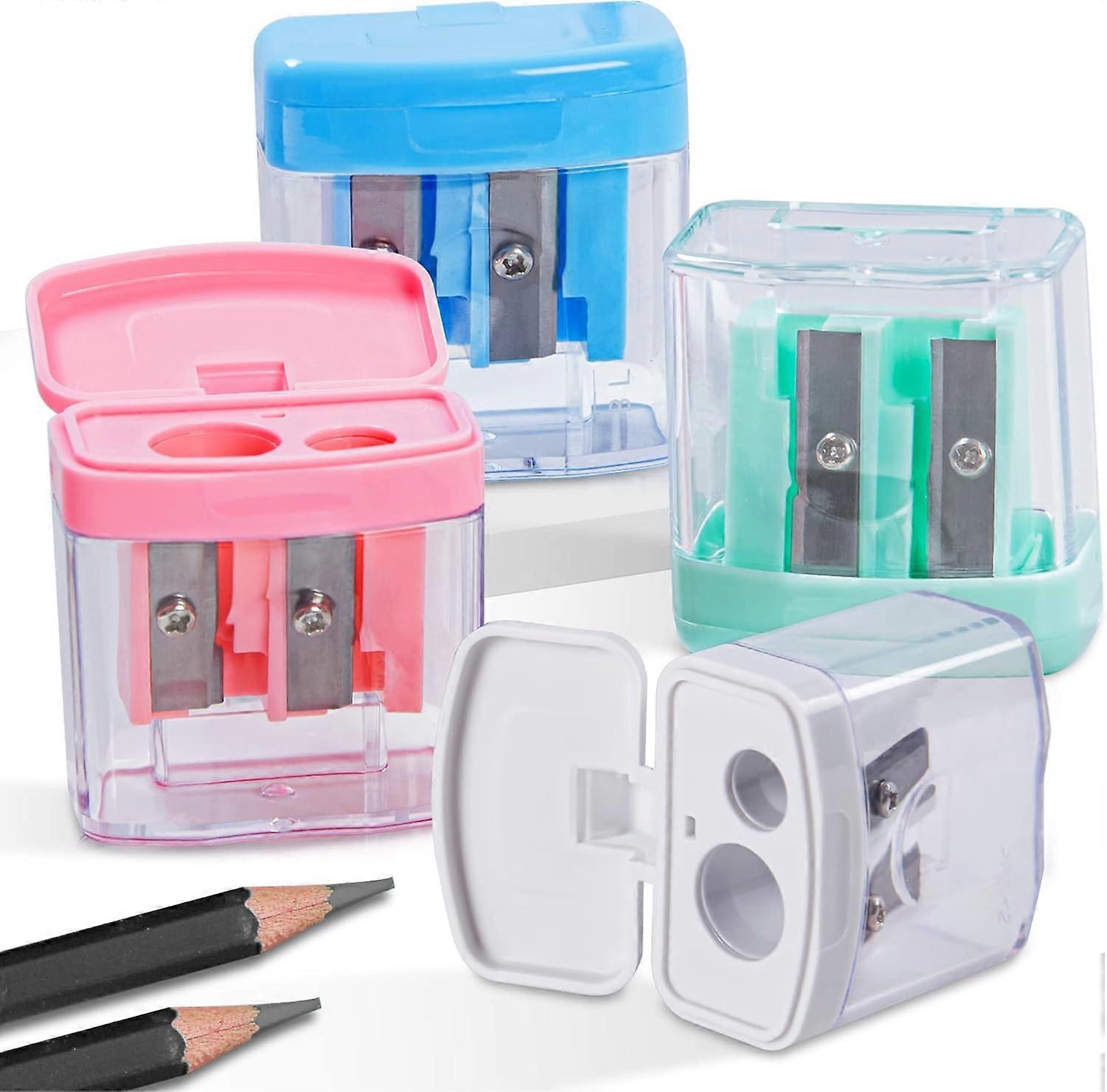 4 PCS Small Pencil Sharpener, Pencil Sharpeners Manual, Pencil Sharpener for Kids, Colored Pencil Sharpener, Hand Pencil Sharpener, Classroom,2024 Pin