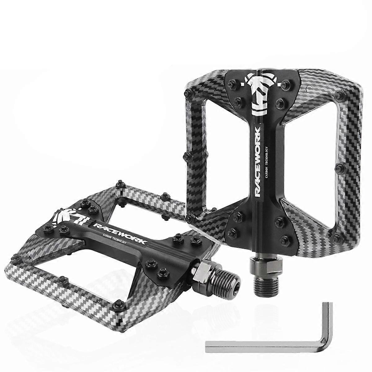 Road Bike Pedal Ultralight Nylon Sealed Bearings Carbon Coating Mountain Bike Pedals Bicycle Acces