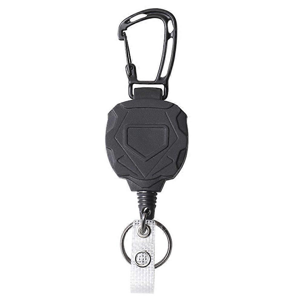 Portable Retractable Keychain Flexible Wire Rope Badge Holder for Camping Climbing