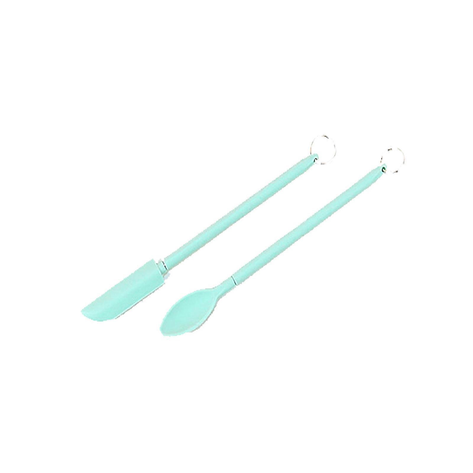 Mini Silicone Spatula Set,Makeup Spatula,Thin Jar Scraper For Kitchen,New Handle Telescopic Small Spatulas