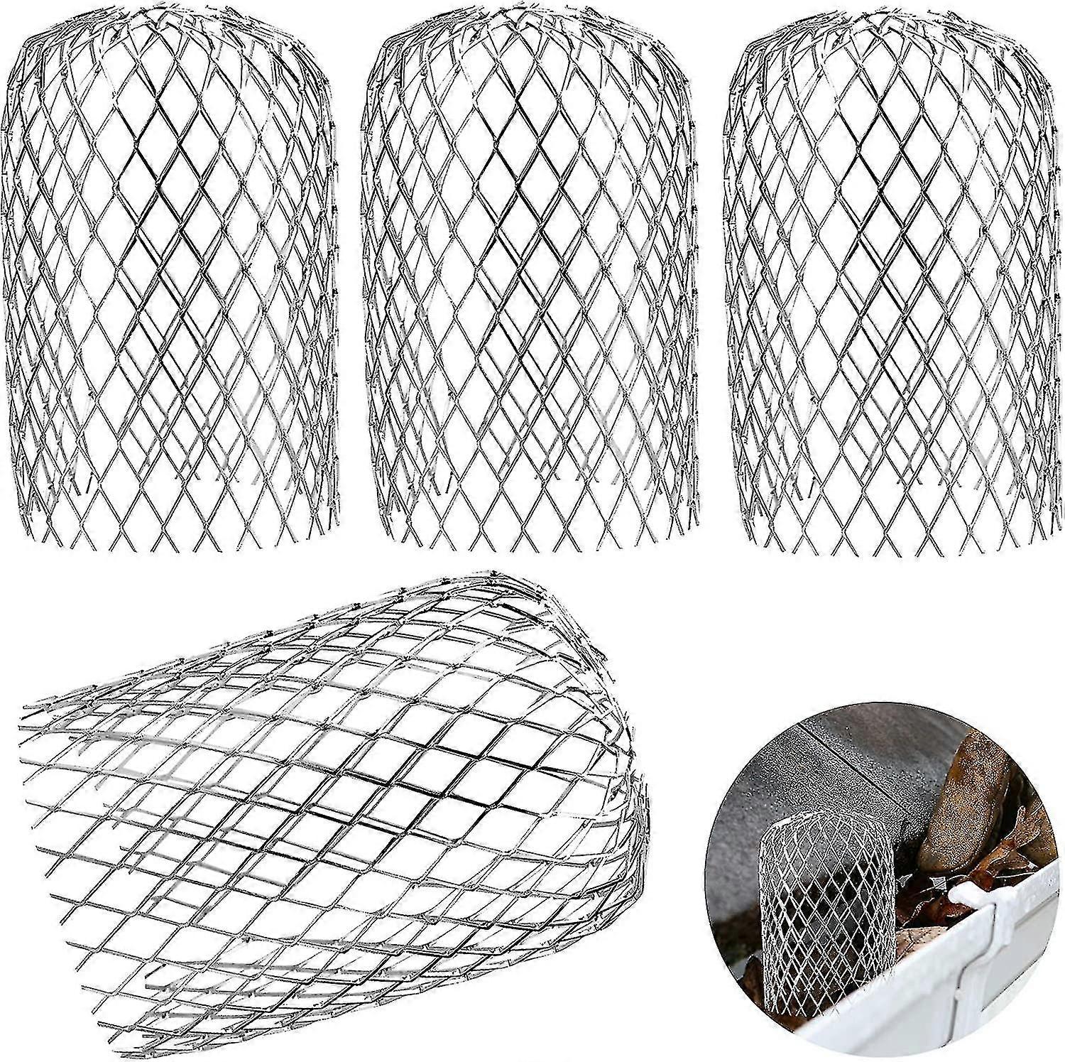 4 Pcs Metal Gutter Guards Expandable Gutter Protectors Filter Strainer For Clearing Leaves, Moss, Mud