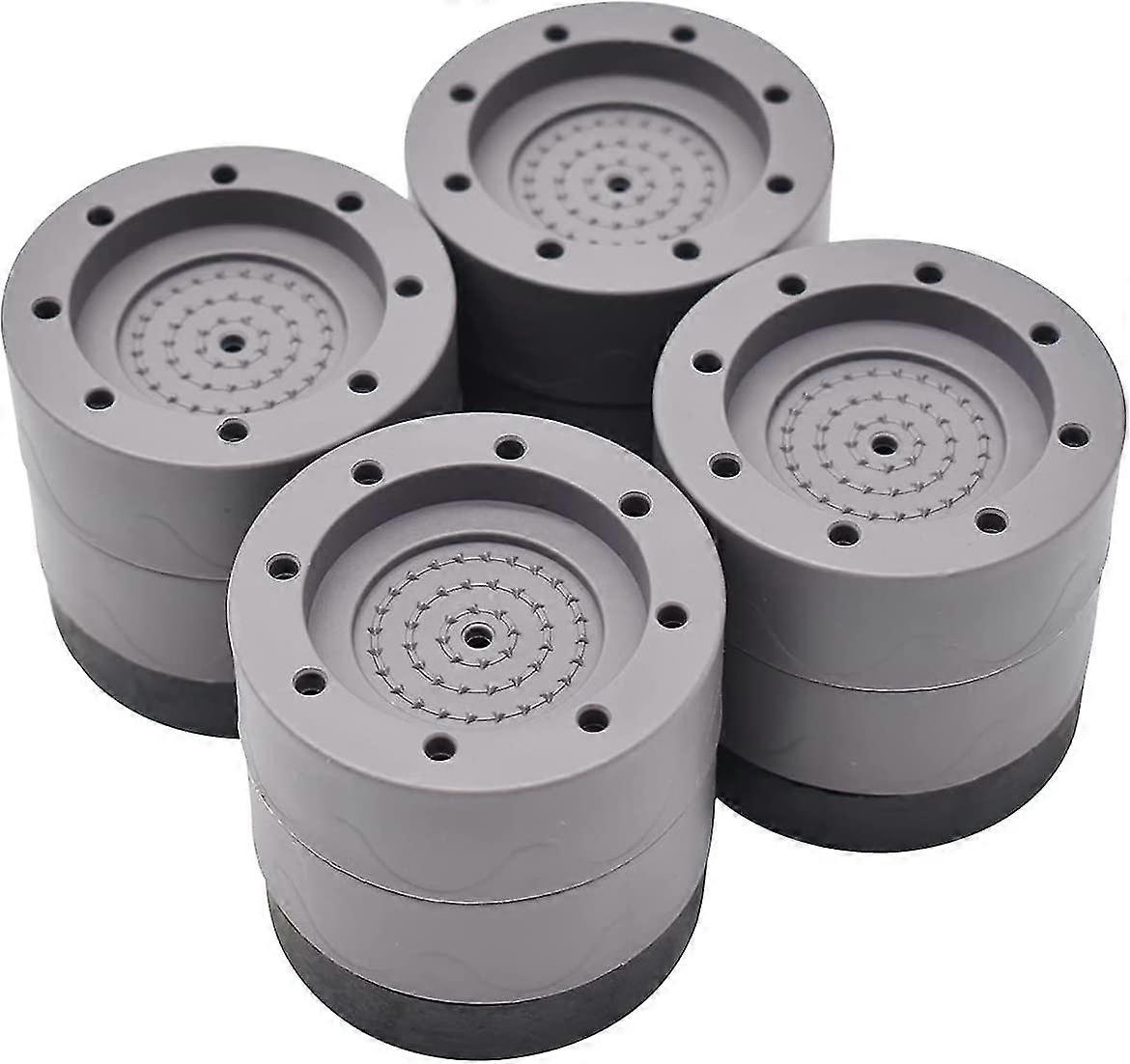 Washing Machine Shock Pad, 4 Pieces Universal Base Stabilizer Feet Anti-slip Pad Noise Dampener For Dryer (gray, 6cm)