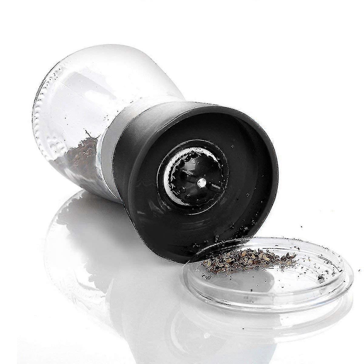 1pcs Refillable Salt Grinder/pepper Grinder/shaker/ Dispenser, Black