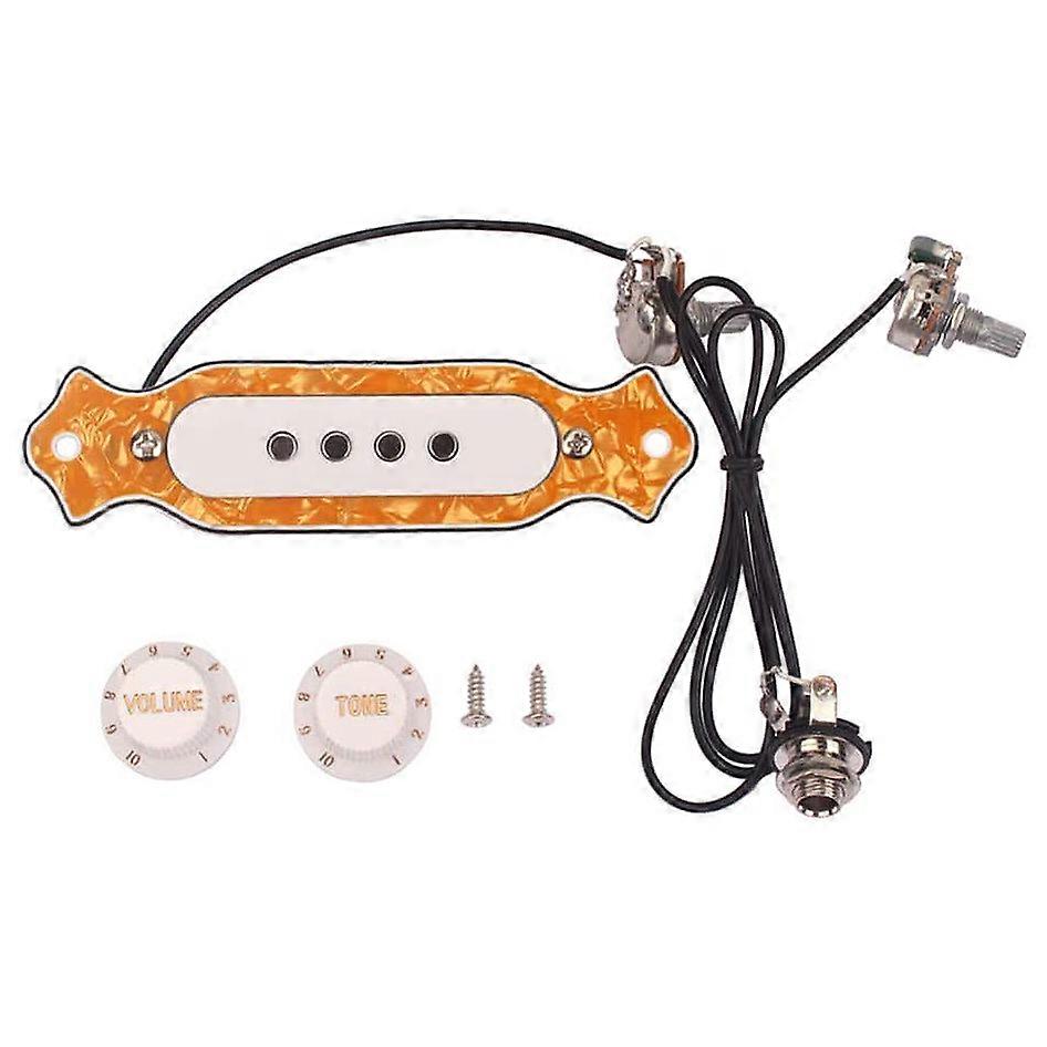 Pre Wired Pickup for 4 String Cigar Box Guitar Pickup Humbucker Pickup with Volume Tone Control Kno