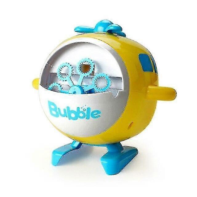 Helicopter Bubble Machine Rechargeable Fully Automatic One Button Electric 1pcs,yellow Blue