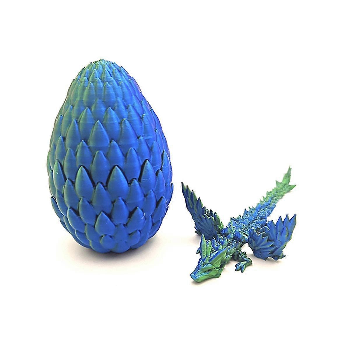 3D Printed Dragon Egg Dragon Eggs with Dragon Inside Crystal Dragon with Egg Full Articulated Flexi