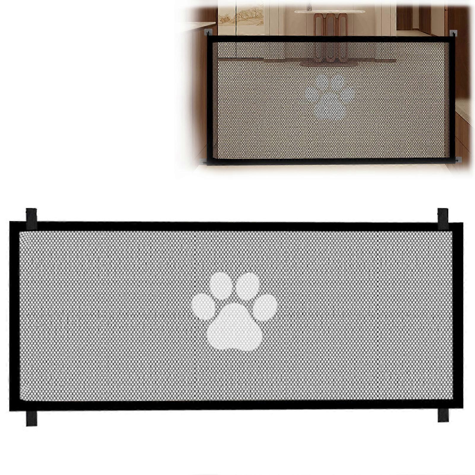 Pet Dog Gate for Stairs Folding Dog Barrier Safety Stair Mesh Gates Suitable for Indoor House Use