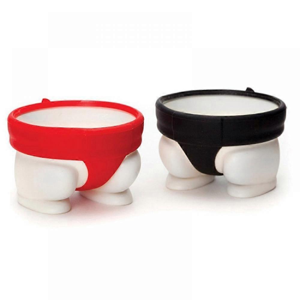 2 Stück Eierbecher Kieselgel-Eierbecher Sumo-Eierbecher-Set Kinder-Eierbecher, 6 * 5,5 * 4 cm