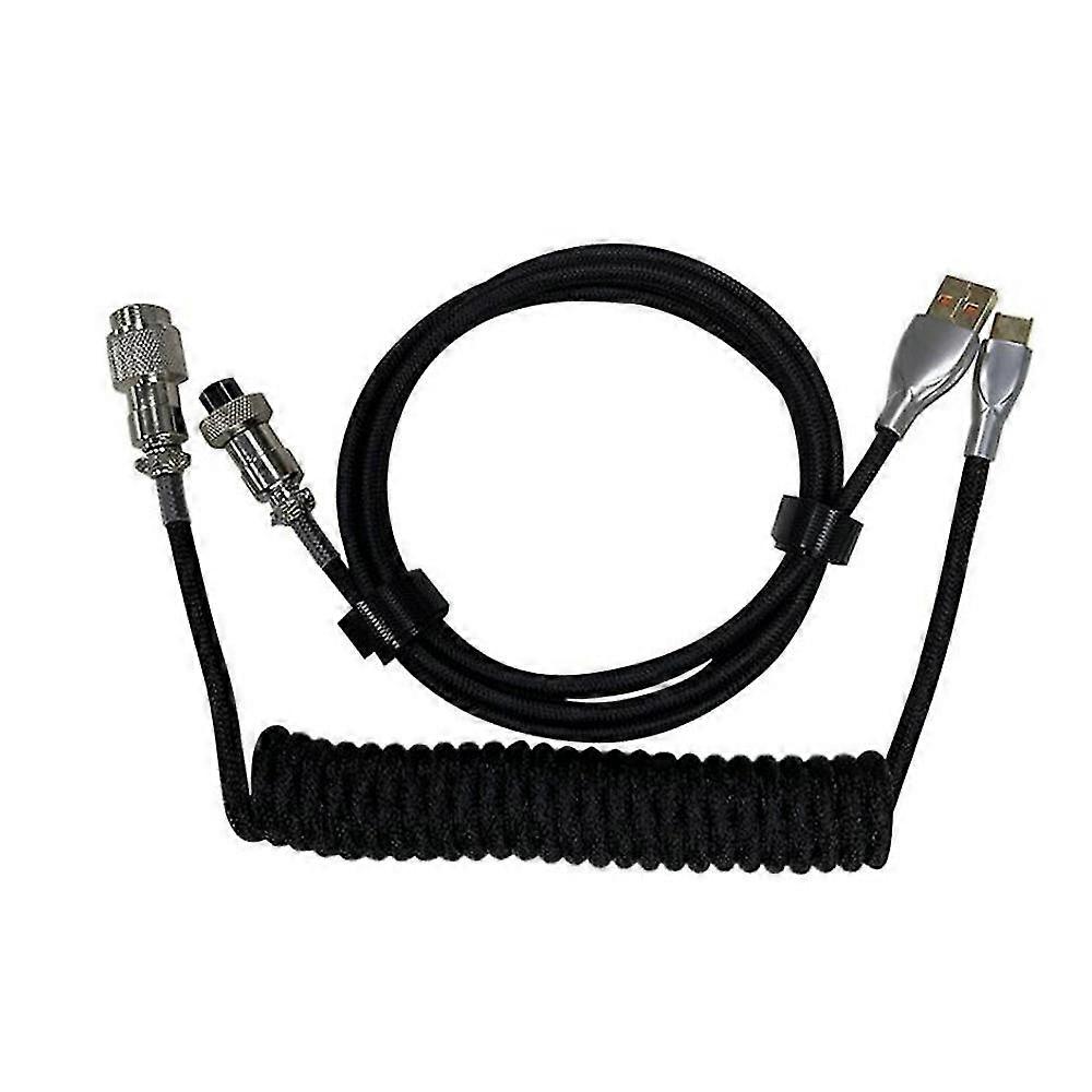 Coiled Cable Type C To Usb Coiling Cable For Mechanical Keyboard Coiling Pilot Cable For Gaming Key