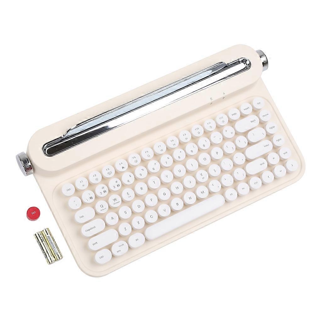 Round Keycap 83keys BT Mini Wireless Keyboard Waterproof for Tablet Notebook