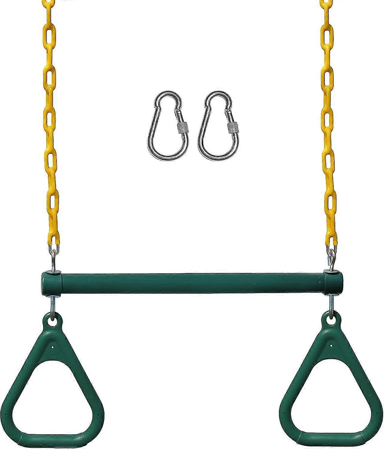 48" Heavy Duty Chain Swing Set With Accessories And Locking Carabiner (green)
