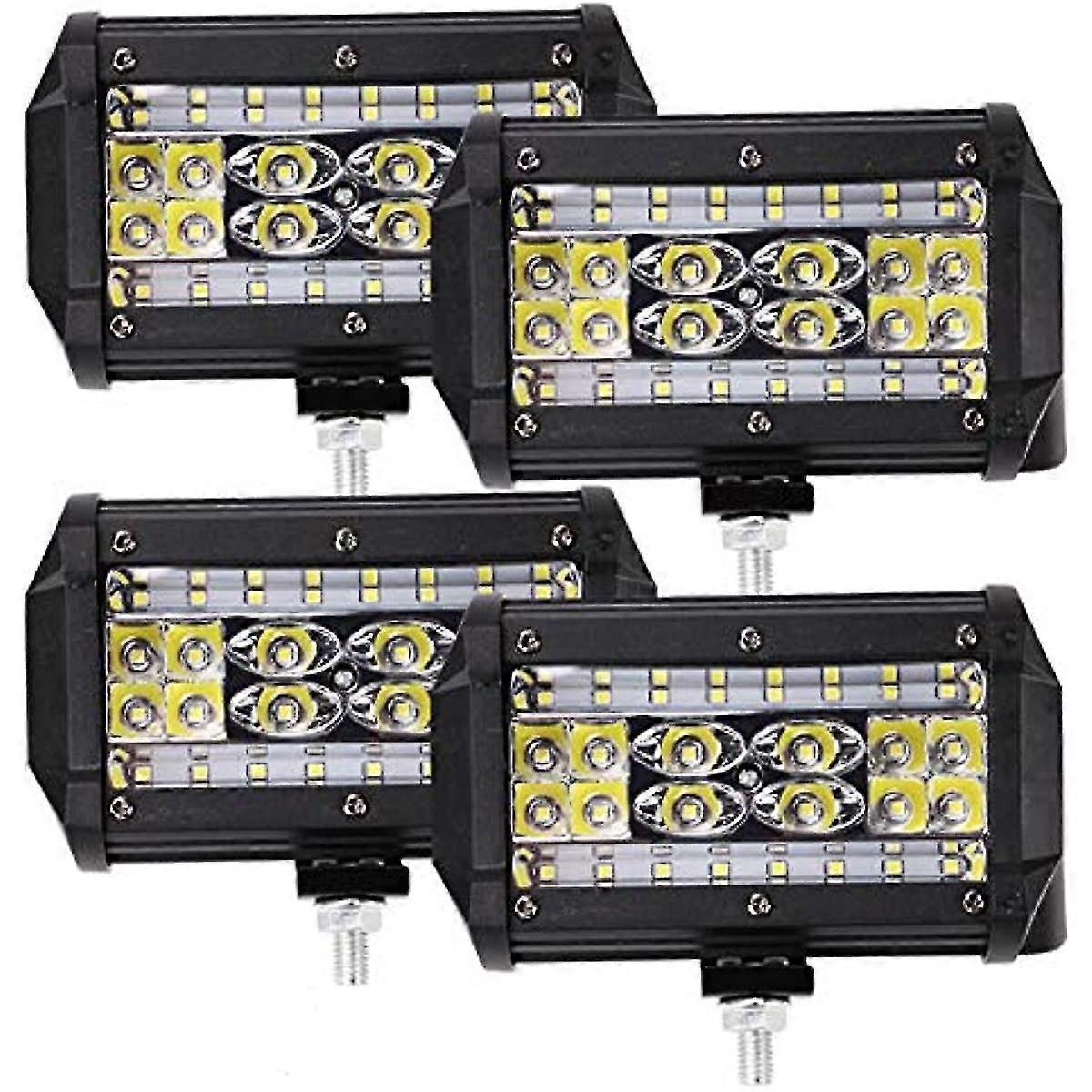 4 X 84 W Led Work Light 12 V 24 V Additional Headlight Car Headlight 6000 K Waterproof Ip67 Reversing Light For Suv Tractor Car Or Heavy Device [ener