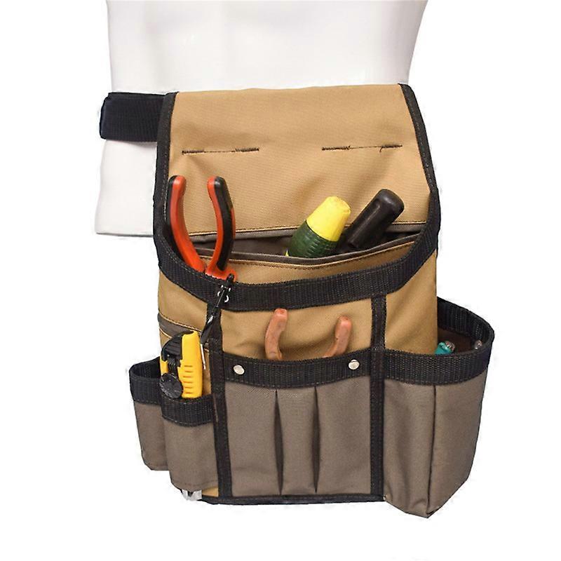 evago Gardening Tool Waist Bag Belt, Adjustable Garden Canvas Waist Bag with 7 Pockets of Different Sizes and Depth for Holding Gardening Tools and Ho