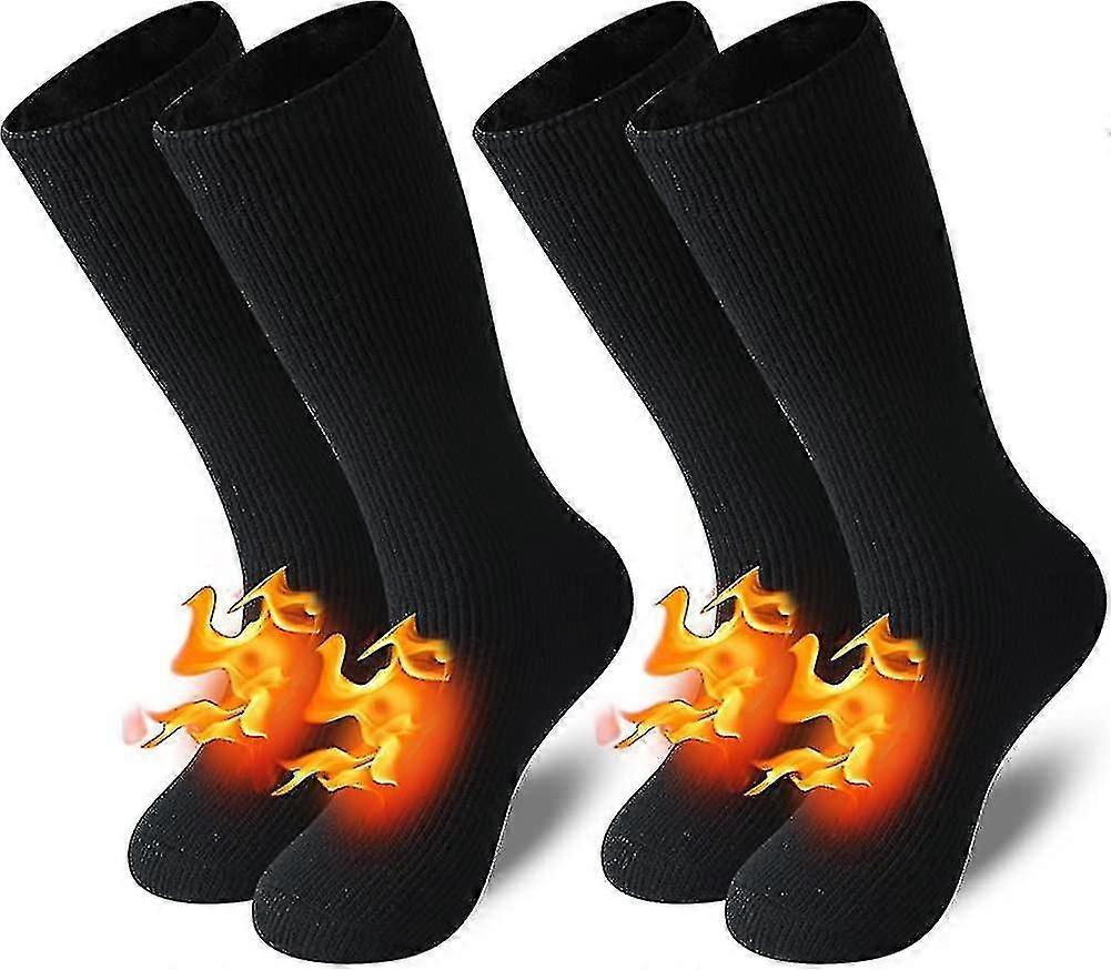 Warm Thermal Socks,unisex Winter Fur Lined Boot Thick Insulated Heated Socks