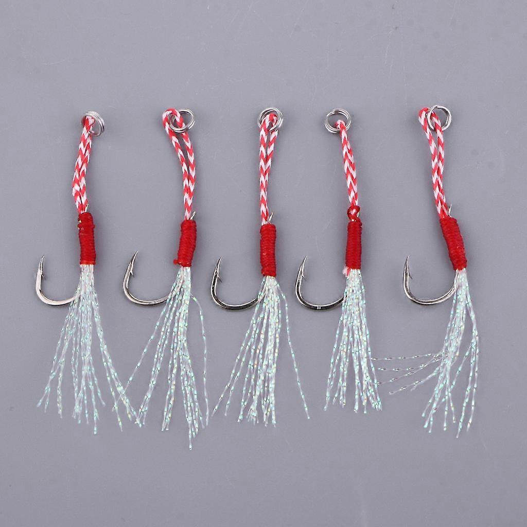 4x 5pcs Jigging Assist Hooks Fishing Hooks Worm Hooks Barbed Hooks for Boat Deep Sea Fishing