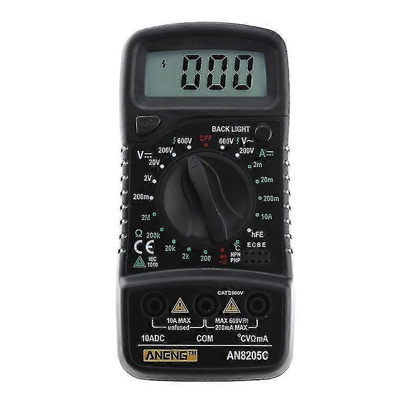 An8205c Thermometry Digital Multimeter Voltmeter Ammeter Ac Dc Ohm Volt Tester