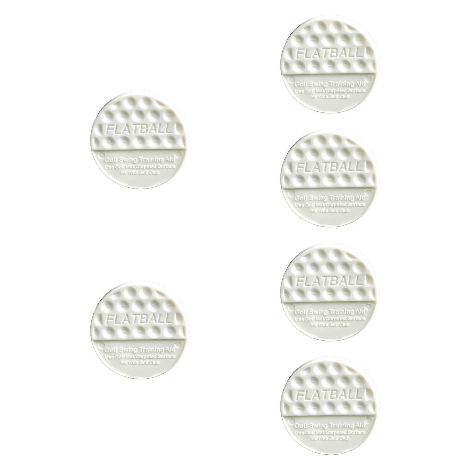 6Pcs Golf Flat Balls Equipment Golf Trainer for Driving Range Home Beginners