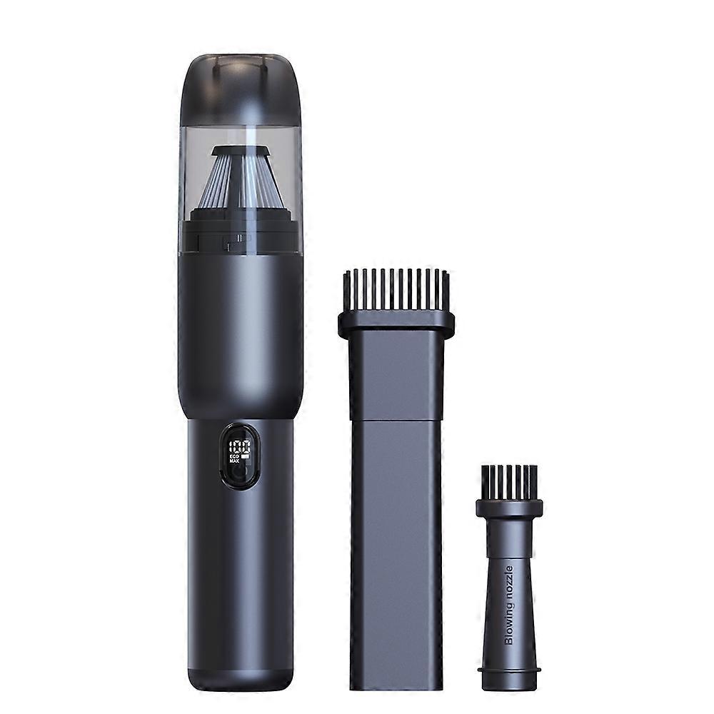 Multifunctional Suction Blowing Wireless Car Vacuum Cleaner (Black)