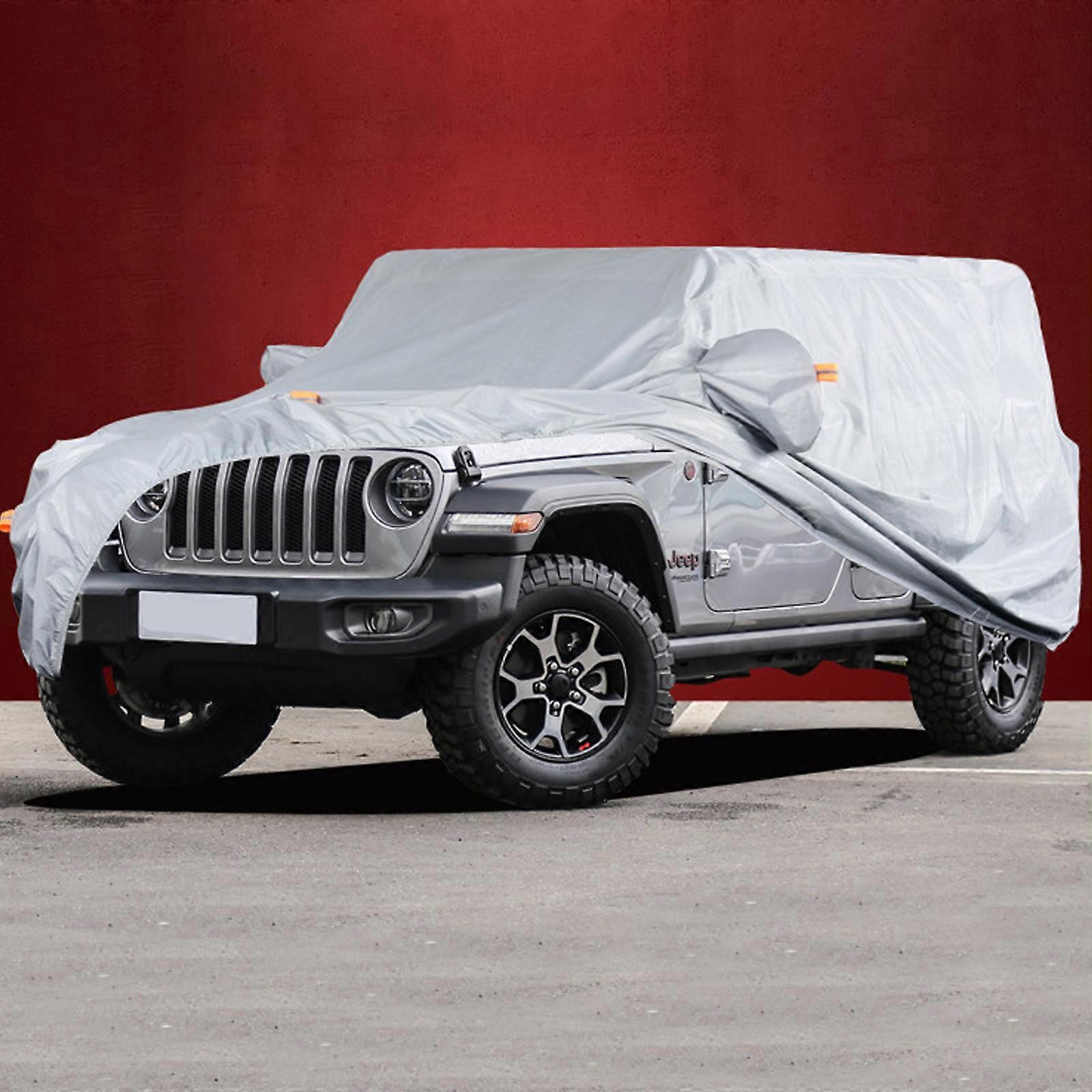 Bilskydd för Jeep Wrangler 2-dörrars 4-dörrars, vindtät dammtät UV-skydd Auto skydd för Jeep Wrangler JK, JL, YJ 1987-2022