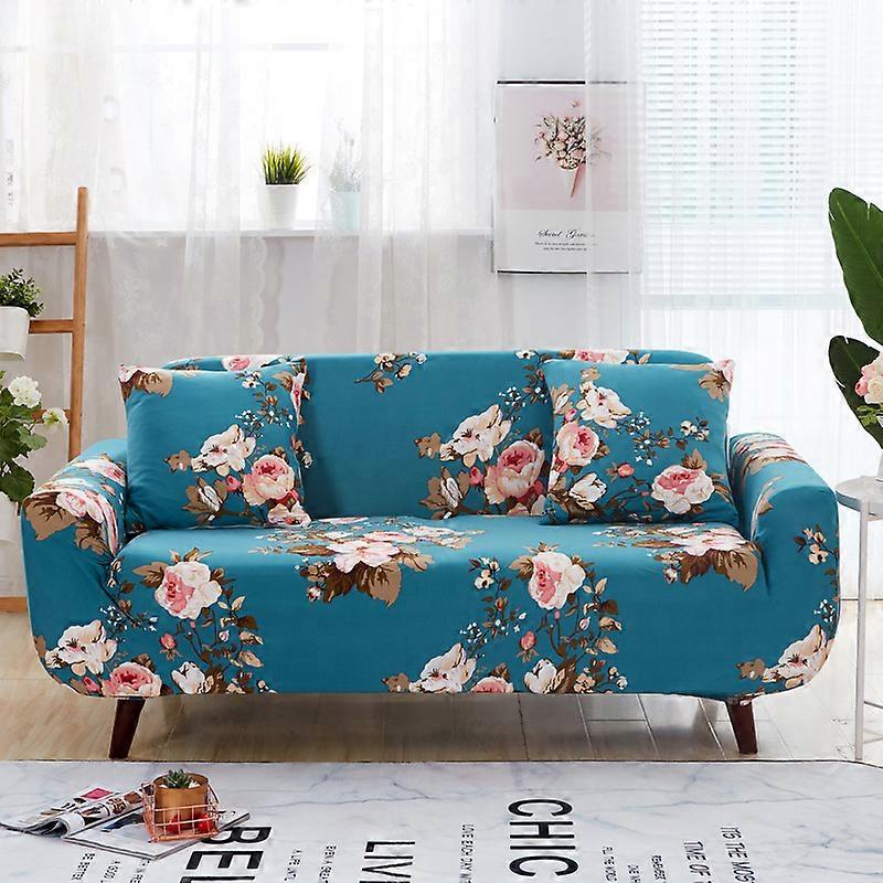 Stretch Sofa Cover Printed Couch Covers Armchair Slipcovers for Cushion Couches Sofas Elastic Universal Furniture Protector with 2 Pillowcase, Anti ca